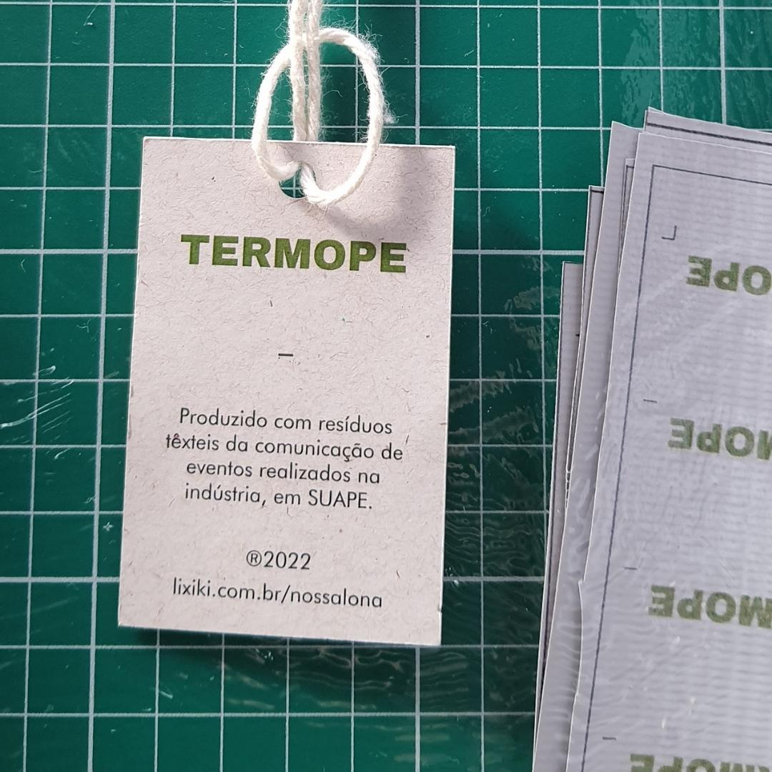 Etiqueta para os produtos da termope